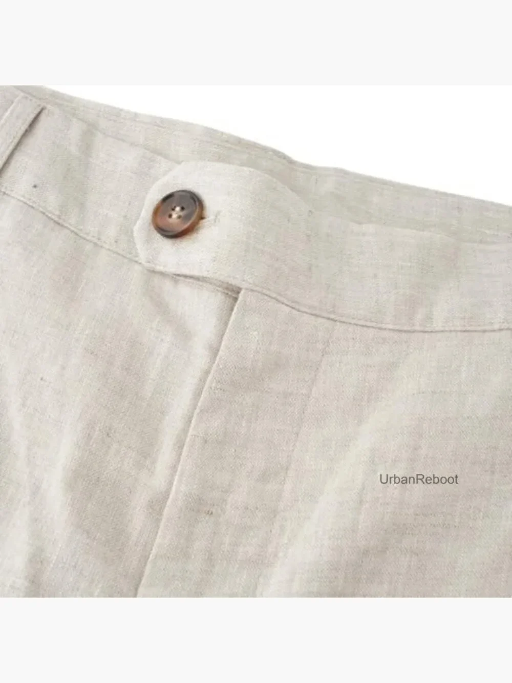 Linen Pants Smart Casual Trousers Summer with Pockets